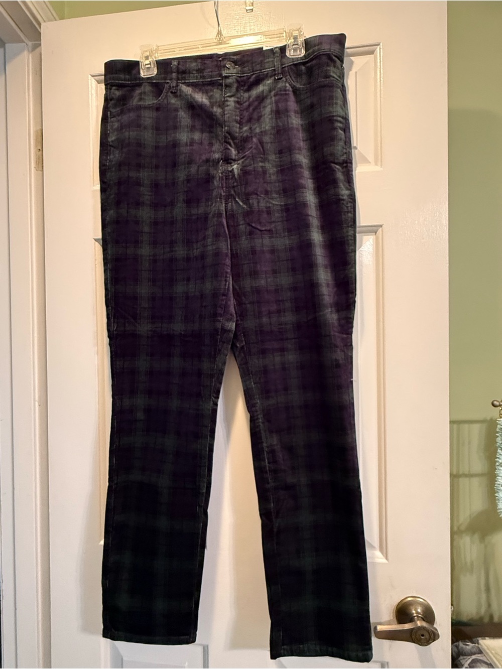 Loft Plaid Velvet Skinny Jean -NWT